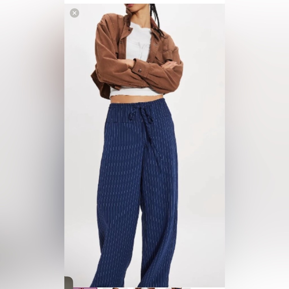Free People Hudson Canyon Pinstripe Pants